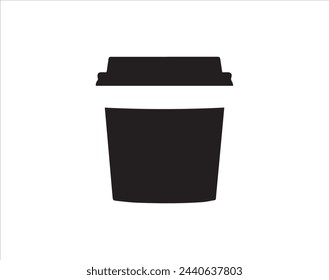Disposable coffee cup icon set isolated on white background. Vector illustration.
