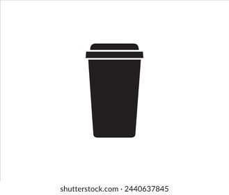 Disposable coffee cup icon set isolated on white background. Vector illustration.