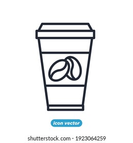 Disposable Coffee Cup icon. Disposable Coffee Cup symbol template for graphic and web design collection logo vector illustration