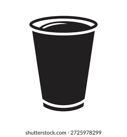 Ícone descartável da xícara de café para bebida de take-away e bebida de cafeína um símbolo para café da manhã café refreshment café e projeto de recipiente de papel de chá quente