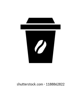 Disposable coffee cup icon vector.