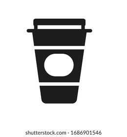 Icono de taza de café desechable vectorial
