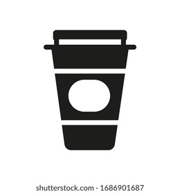 Icono de taza de café desechable vectorial
