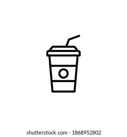 Disposable coffee cup icon, Disposable coffee vector