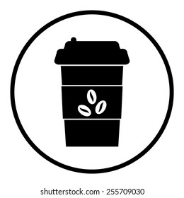 Disposable coffee cup icon. vector icon.