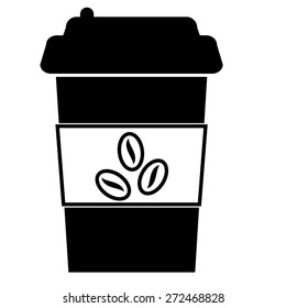  Disposable coffee cup icon. vector icon