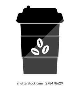 Disposable coffee cup icon. vector icon