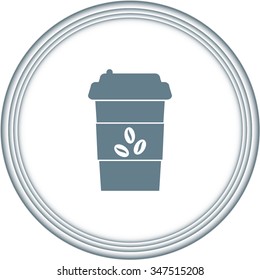 Disposable coffee cup icon. vector icon