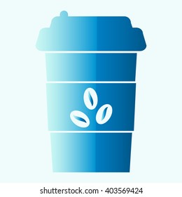 Disposable coffee cup icon. vector icon