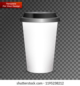 Disposable coffee cup isolated
