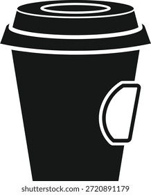 Taza de café disponible aislada en el fondo blanco, Vector