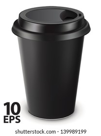 Disposable coffee cup isolated. Vector illustration