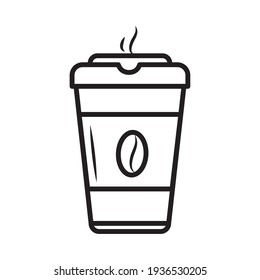 disposable coffee cup on background