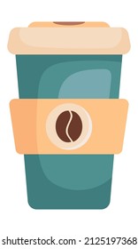 disposable coffee cup on white background