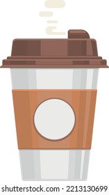 Café desechable. Contenedor de bebidas para consumo de plástico