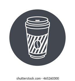 Vector de taza de café desechable. Icono para Web y aplicación móvil. Estilo de diseño plano.