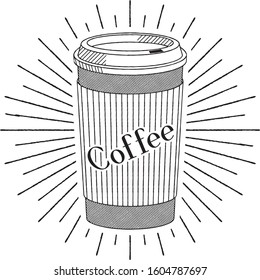 Disposable coffee cup - vector illustration