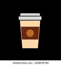 Disposable Coffee Cup Vector Illustration