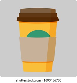 disposable coffee cup vector, disposable paper cup for hot coffee and tea, take out beverage cup, food and drink vectors.
