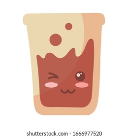 disposable cup for beverages on white background vector illustration design