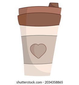 icono de taza de café desechable aislado
