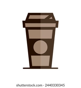 Disposable cup of coffee, icon,vector
