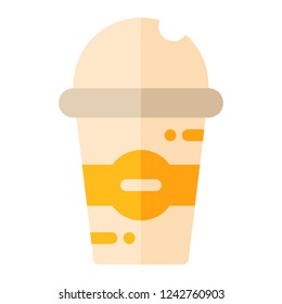disposable cup flat icon