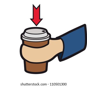 Disposable Cup & Hand