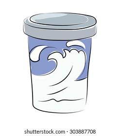 
Disposable Cup Hand Drawn Colored Vector Icon
