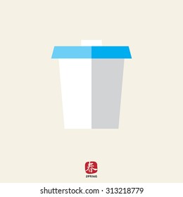 Disposable cup icon