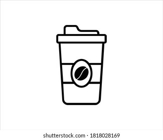 Disposable cup icon. Coffee cup icon vector illustration.