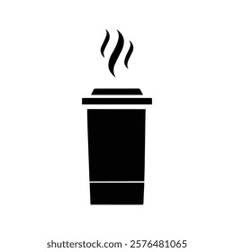 Disposable Cup Icon. Coffee Cup Vector Illustration. Caffeine And Hot Drink Symbol.