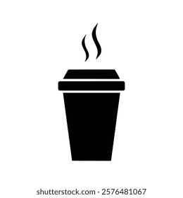 Disposable Cup Icon. Coffee Cup Vector Illustration. Caffeine And Hot Drink Symbol.