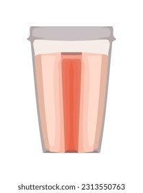 Disposable cup icon isolated on flat background design