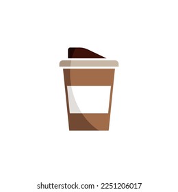 Disposable cup icon vector design templates