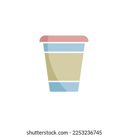 Disposable cup icon vector design templates