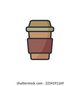 Disposable cup icon vector design templates