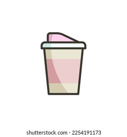 Disposable cup icon vector design templates