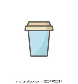 Disposable cup icon vector design templates
