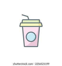 Disposable cup icon vector design templates