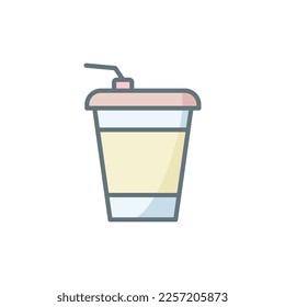 Plantillas de diseño de vectores de iconos de taza desechables
