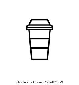 Disposable Cup Icon Vector. Drink Sign & Symbol.