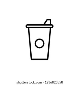 Disposable Cup Icon Vector. Drink Sign & Symbol.