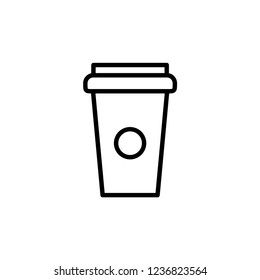 Disposable Cup Icon Vector. Drink Sign & Symbol.