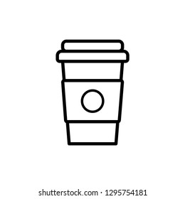 Disposable Cup Icon Vector Illustration   on White Background for Graphic and Web Design,
Modern Simple Vector Sign & Trendy Beverage Symbol.  