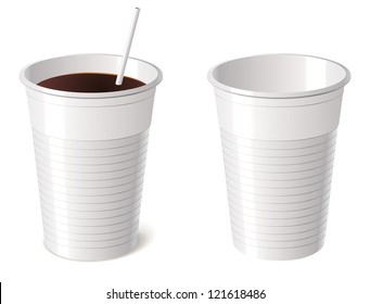 Disposable cup, isolated on white background, vector illustration svg