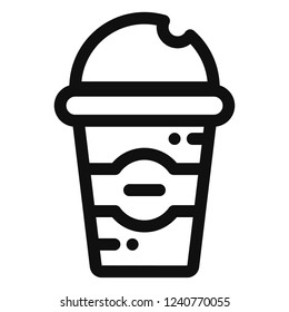 disposable cup line icon