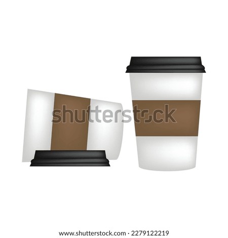 Disposable Cup, Paper Cup vector art work.
