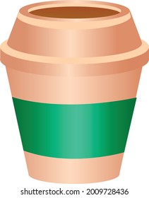 Disposable cup vector art and illustration