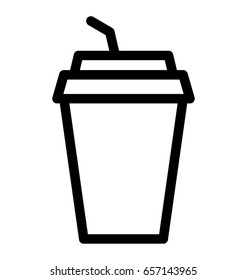 Disposable Cup Vector Icon